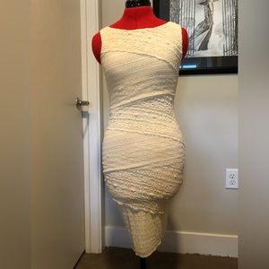 Anthropologie lace wrap cocktail dress